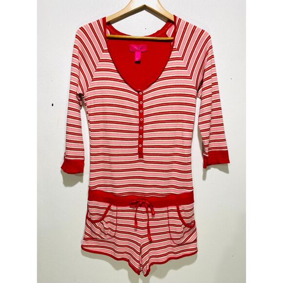 Victoria's Secret pajamas Y2K stripes pink granola girl comfy stretchy women M - Picture 1 of 6